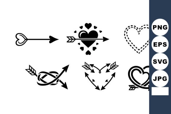 Download Heart and Arrow Love Symbols - Heart Collection
