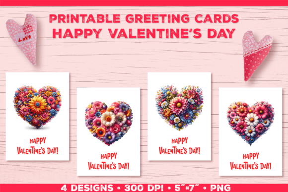 Download Floral Heart Valentine’s Day Card - Heart Collection