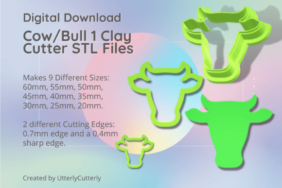Download Cow Clay Cutter - Bull STL Digital File - Digital Collection