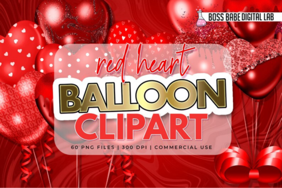 Download Red Romantic Heart Balloon Clipart - Heart Collection