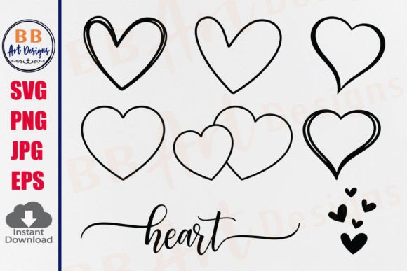 Download Heart Outline SVG, Scribble Heart PNG - Heart Collection