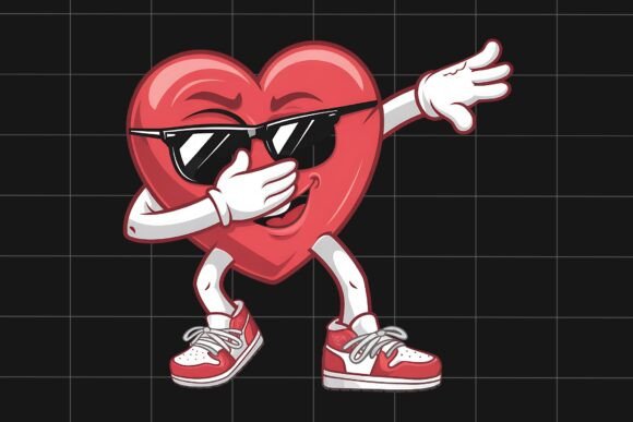 Download Dabbing Dab Heart Funny Valentine's PNG - Heart Collection