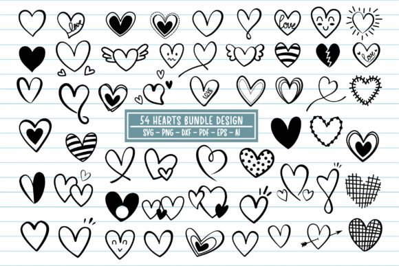 Download 54 Hearts Svg Heart Buldle SVG Valentine - Heart Collection