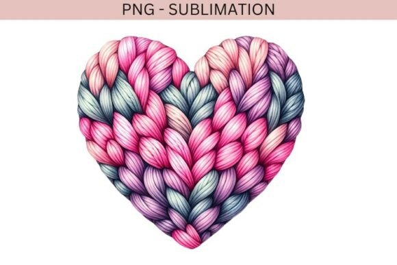 Download Knitted Heart Png Design for T-shirts - Heart Collection