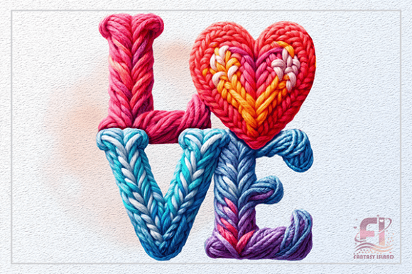 Download Valentine Love with Knitted Heart PNG - Heart Collection