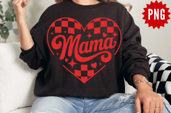 Download Valentines Day Mama Checkered Heart PNG - Heart Collection