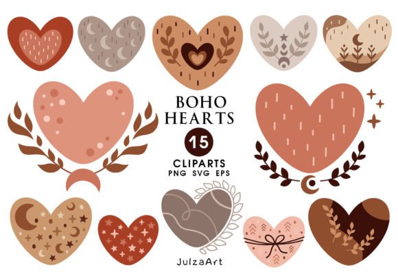 Download Boho Heart Clipart, Valentines Day - Heart Collection
