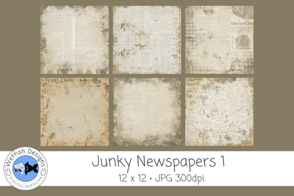 Download Junky Newspapers 1 for Junk Journals - Junk journals Collection