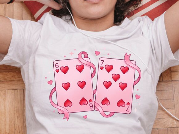 Download 6 7 Hearts Cards Valentine Day Tshirt Design - Heart Collection