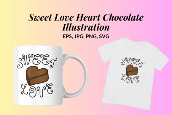 Download Sweet Love Heart Chocolate Illustration - Heart Collection