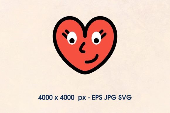 Download Retro Hearts SVG Sticker - Heart Collection