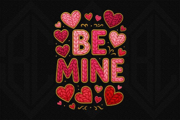 Download Be Mine Knitted Heart PNG Design - Heart Collection