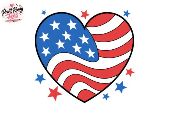 Download American Flag Heart PNG, 4th of July PNG - Heart Collection