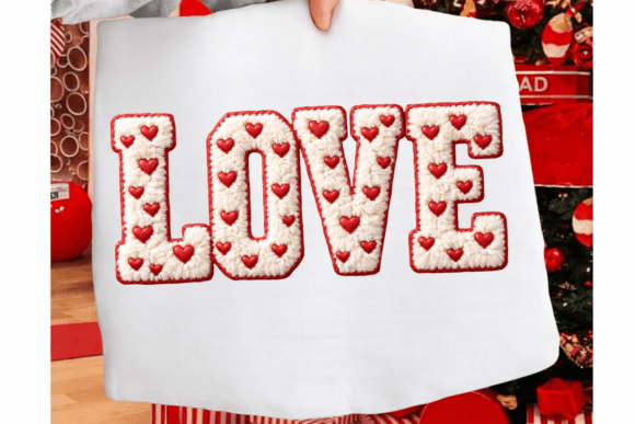 Download LOVE Faux Yarn PNG, Knitted Heart Png - Heart Collection