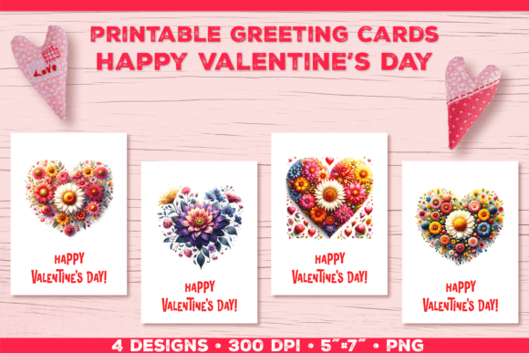 Download Floral Heart Valentine’s Day Card - Heart Collection