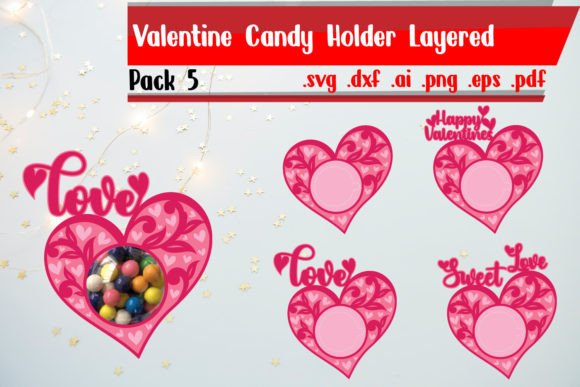 Download Valentine Candy Holder 5|Heart Candy - Heart Collection