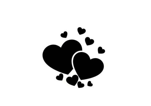 Download Silhouette Heart Shapes Love Symbols - Heart Collection