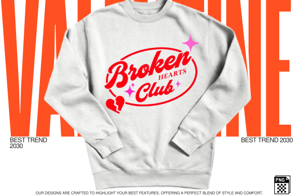 Download Retro "Broken Hearts Club" PNG - Heart Collection