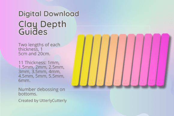Download Clay Depth Guides- STL Digital File Down - Digital Collection