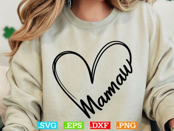 Download Mamaw Heart Svg, Instant Download - Heart Collection