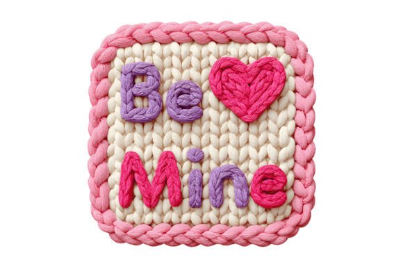 Download Be Mine Knitted Heart PNG - Heart Collection