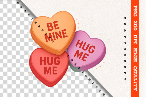 Download Retro Conversation Hearts PNG Clipart - Heart Collection