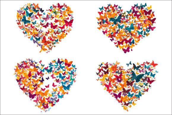 Download Romantic Butterfly Heart Design. - Heart Collection