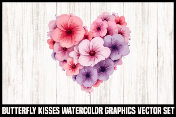 Download Watercolor Floral Heart Clipart Set - Heart Collection