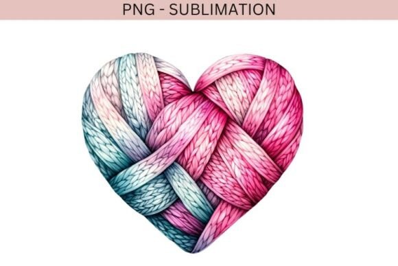 Download Valentine Knitted Heart Png Design - Heart Collection