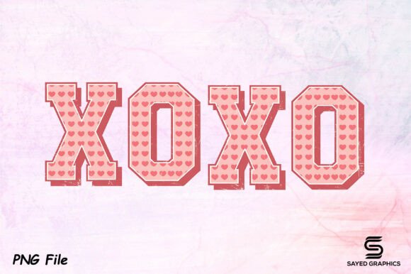 Download Valentine XOXO Varsity Heart PNG - Heart Collection