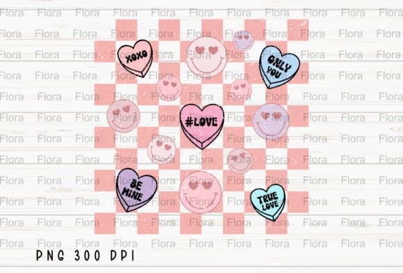 Download Retro Hearts and Happy Smiley Faces PNG - Heart Collection