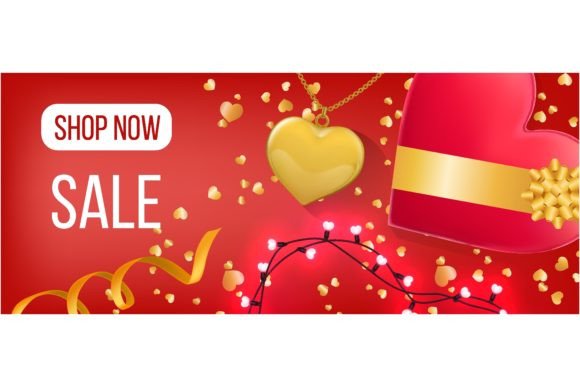 Download Shop Now, Sale Lettering with Hearts and - Heart Collection