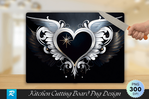 Download Heart Shape with Wings Cutting Board - Heart Collection