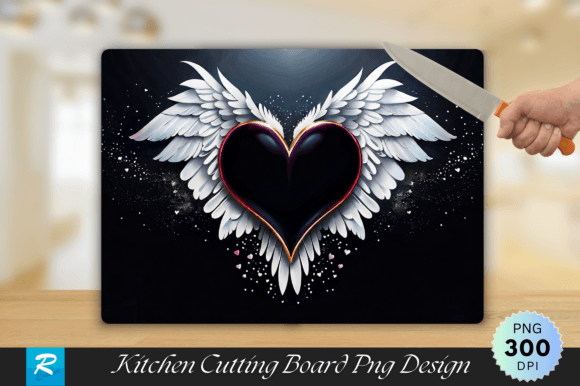 Download Heart Shape with Wings Cutting Board - Heart Collection
