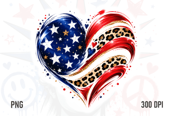 Download Patriotic Leopard Heart PNG - Heart Collection