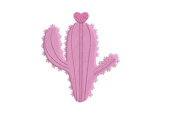 Download Cute Pink Cactus with Heart Topper - Heart Collection