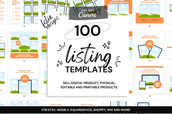 Download 100 Etsy Digital Shop Templates +Link - Digital Collection