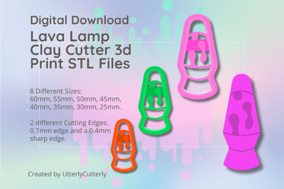 Download Lava Lamp Clay Cutter - STL Digital File - Digital Collection