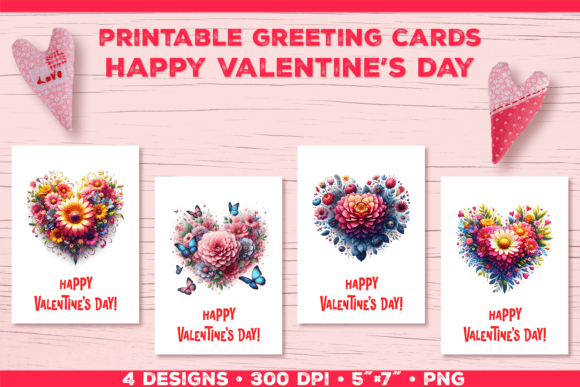 Download Floral Heart Valentine’s Day Card - Heart Collection