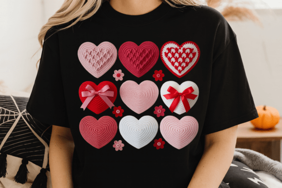 Download Knitted Heart PNG Bundle, Crochet &amp; Yarn - Heart Collection