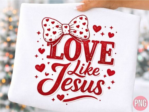 Download Love Like Jesus Christian Heart Bow PNG - Heart Collection