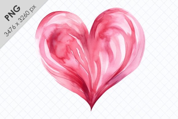 Download Watercolor Heart Clipart - PNG Element - Heart Collection