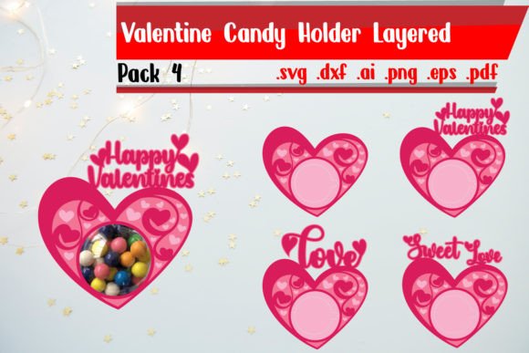 Download Valentine Candy Holder 4 | Heart Candy - Heart Collection