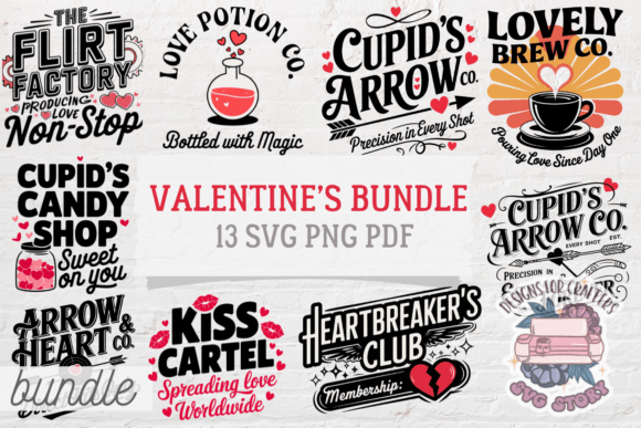 Download Valentine’s SVG Bundle Love Hearts PDF - Heart Collection