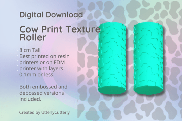 Download Cow Print Texture Roller, Digital File- - Digital Collection