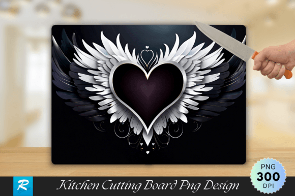 Download Heart Shape with Wings Cutting Board - Heart Collection