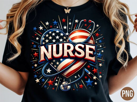Download Patriotic Fourth of July Nurse Heart PNG - Heart Collection